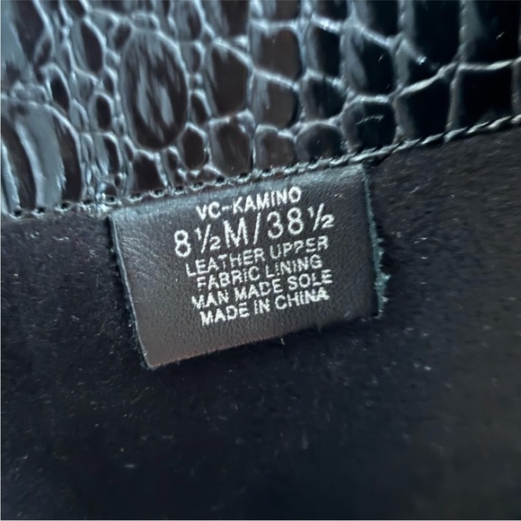 Vince Camuto Women’s 8.5 Riding Boot Kamino Croc Embossed black new condition! - Picture 5 of 5